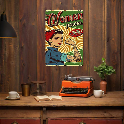 Stronger - Metal Tin Sign Paint