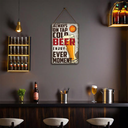 Enjoy a Cold Beer - Metal Tin Sign Paint
