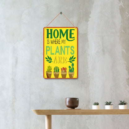 Home Plant - Metal Tin Sign Paint