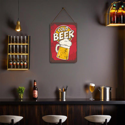 Cool Beer - Metal Tin Sign Paint