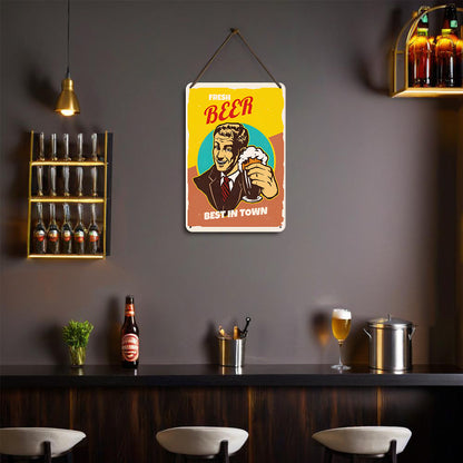 Fresh Beer - Metal Tin Sign Paint