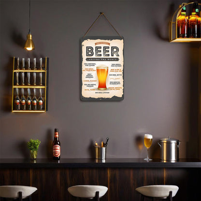 Drink Beer - Metal Tin Sign Paint
