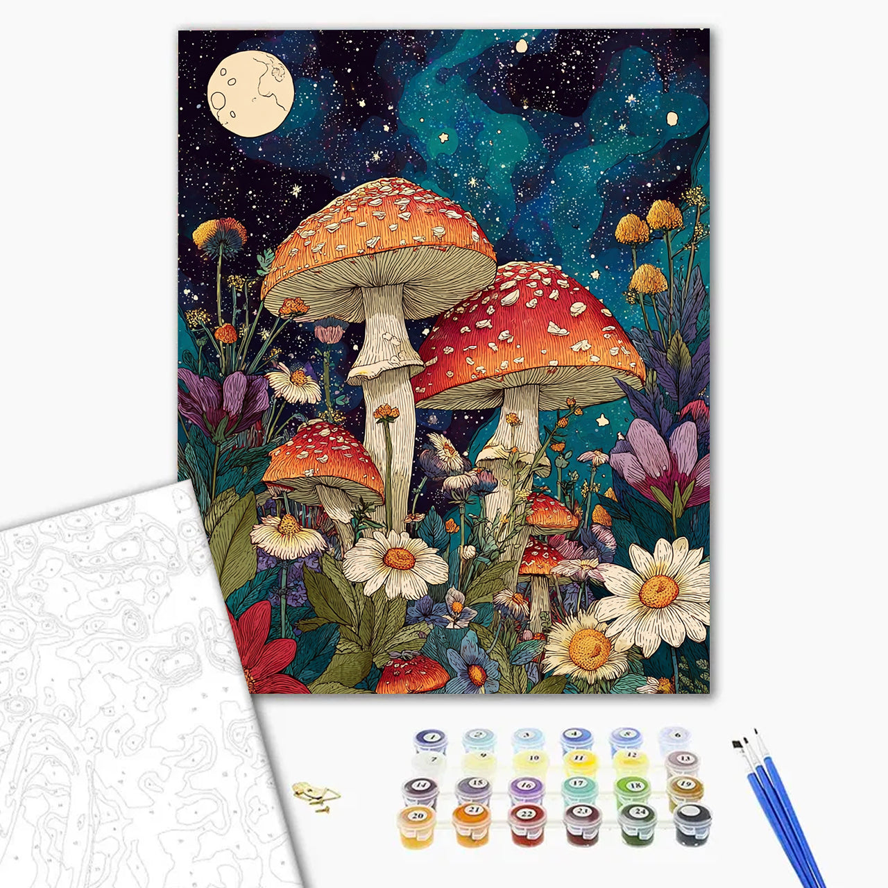 Galactic Mushroom Garden - Paint by Numbers Kits