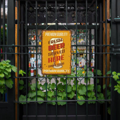 Restaurant Beer - Metal Tin Sign Paint