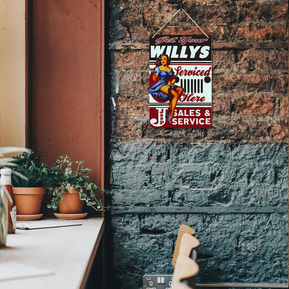 Sales and Service - Metal Tin Sign Paint