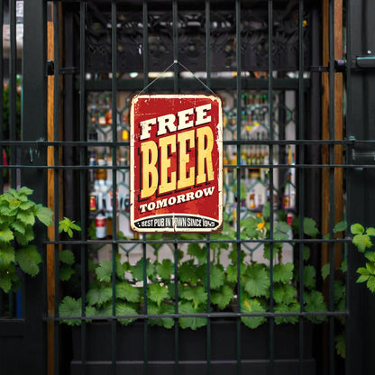 Free Beer - Metal Tin Sign Paint