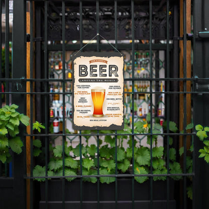 Drink Beer - Metal Tin Sign Paint