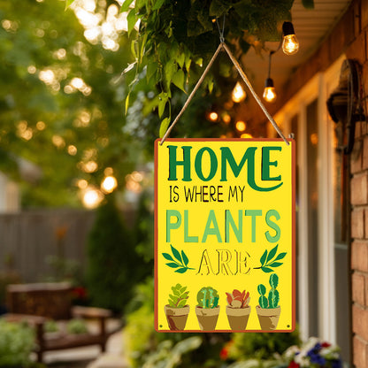 Home Plant - Metal Tin Sign Paint