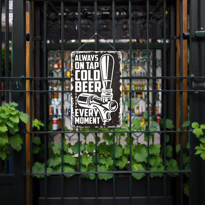 Drink Cold Beer - Metal Tin Sign Paint