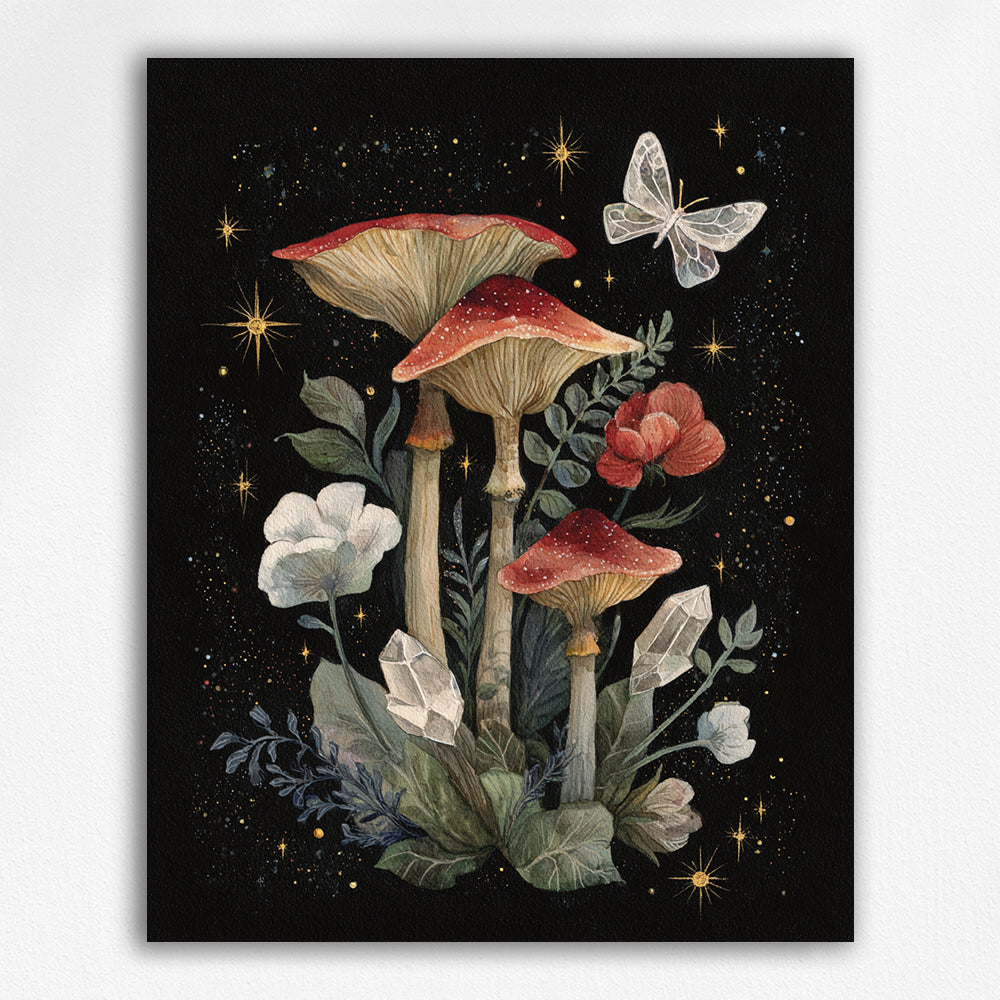 Celestial Fungi and Crystals - Paint by Numbers Kits