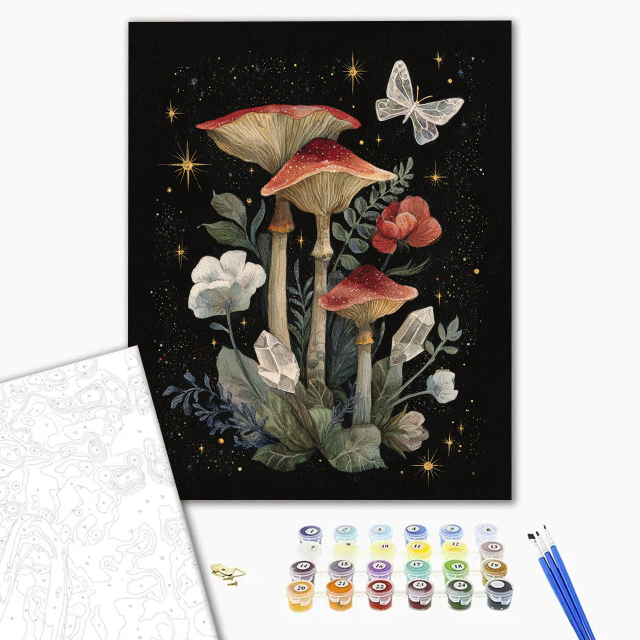 Celestial Fungi and Crystals - Paint by Numbers Kits