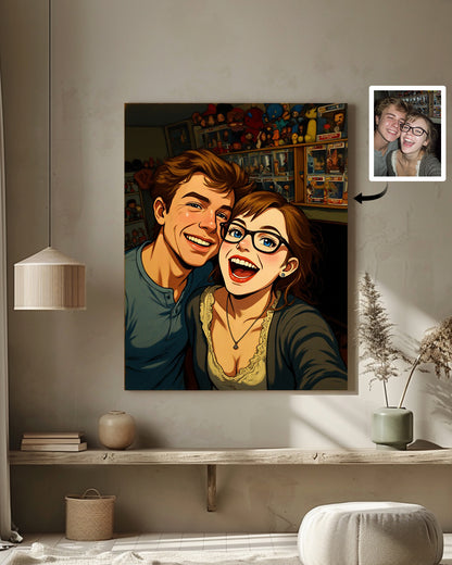 AI Retro Oil Painting Anime Style Art From Your Photo - Custom Paint by Numbers