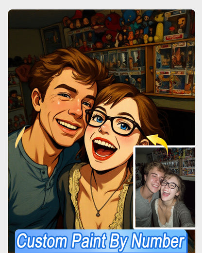 AI Retro Oil Painting Anime Style Art From Your Photo - Custom Paint by Numbers