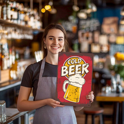 Cool Beer - Metal Tin Sign Paint