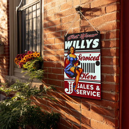 Sales and Service - Metal Tin Sign Paint