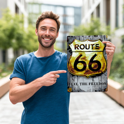 Route66 - Metal Tin Sign Paint