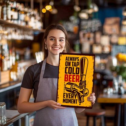 Cold Beer - Metal Tin Sign Paint