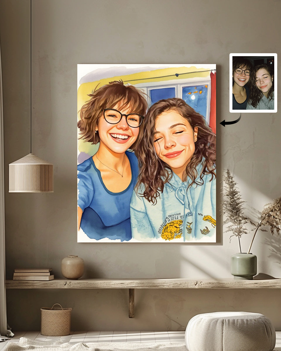 AI Watercolor Style Art From Your Photo - Custom Paint by Numbers