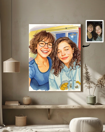 AI Watercolor Style Art From Your Photo - Custom Paint by Numbers