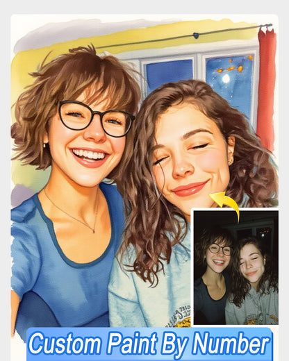 AI Watercolor Style Art From Your Photo - Custom Paint by Numbers