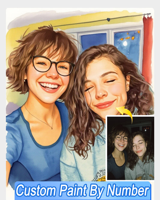 AI Watercolor Style Art From Your Photo - Custom Paint by Numbers