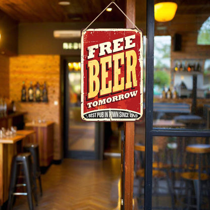 Free Beer - Metal Tin Sign Paint