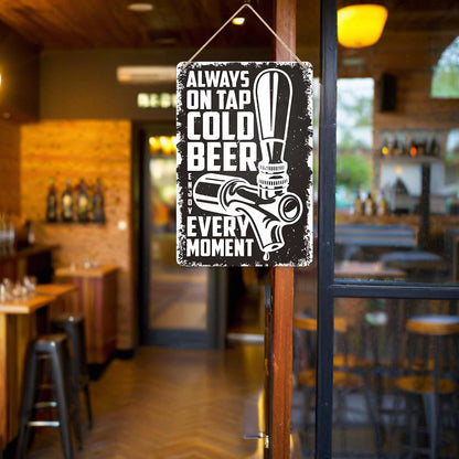 Drink Cold Beer - Metal Tin Sign Paint