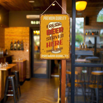 Restaurant Beer - Metal Tin Sign Paint