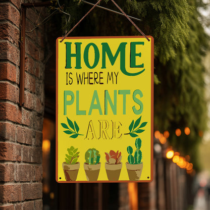 Home Plant - Metal Tin Sign Paint