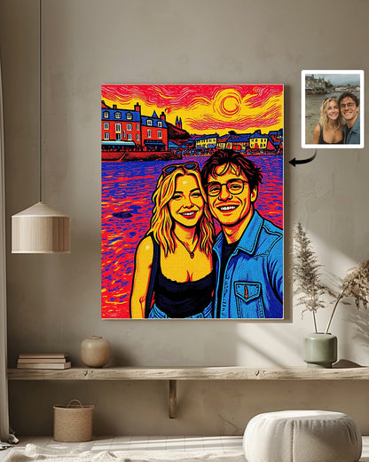 AI Printmaking Style Art From Your Photo - Custom Paint by Numbers