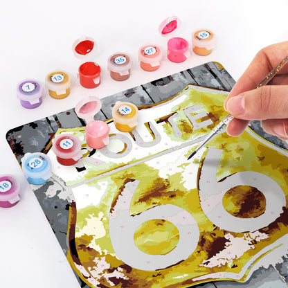 Route66 - Metal Tin Sign Paint