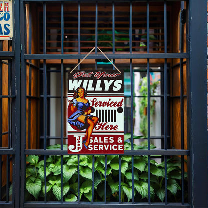 Sales and Service - Metal Tin Sign Paint