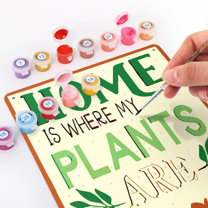 Home Plant - Metal Tin Sign Paint