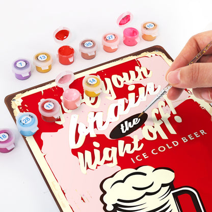 Rest and Drink Cold Beer - Metal Tin Sign Paint