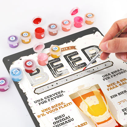 Drink Beer - Metal Tin Sign Paint