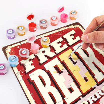 Free Beer - Metal Tin Sign Paint