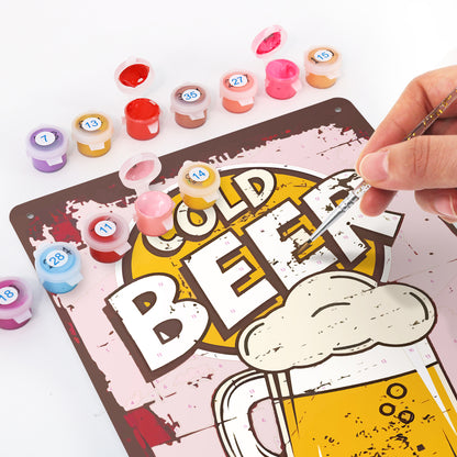 Cool Beer - Metal Tin Sign Paint
