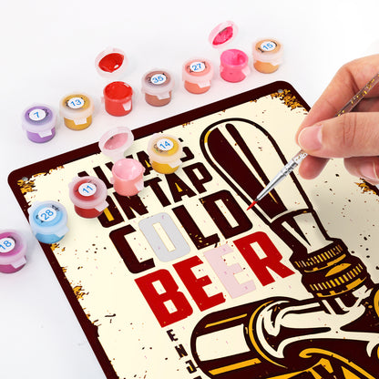 Cold Beer - Metal Tin Sign Paint