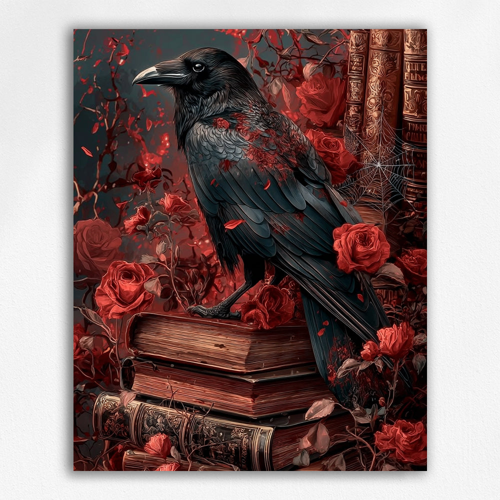 Crimson Tome Raven Paint by Numbers Kits | Paint by Numbers for Adults ...