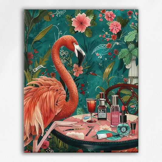 Flamingo's dressing table
