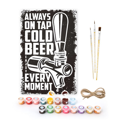 Drink Cold Beer - Metal Tin Sign Paint