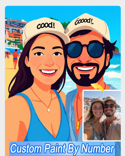 AI Flat Art From Your Photo - Custom Paint by Numbers