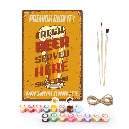 Restaurant Beer - Metal Tin Sign Paint