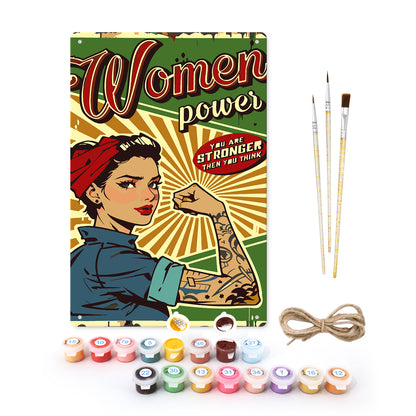 Stronger - Metal Tin Sign Paint