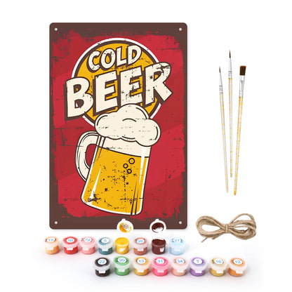 Cool Beer - Metal Tin Sign Paint