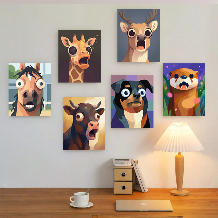 6 Mini PBN -Wide-Eyed Wildlings