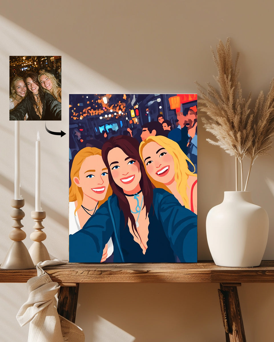 AI Flat Art From Your Photo - Custom Paint by Numbers