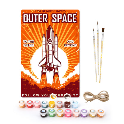 Outer Space - Metal Tin Sign Paint