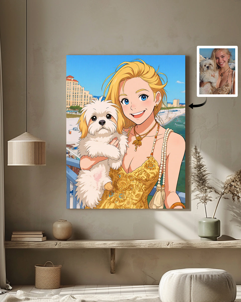 AI Studio Ghibli Style Art From Your Photo - Custom Paint by Numbers