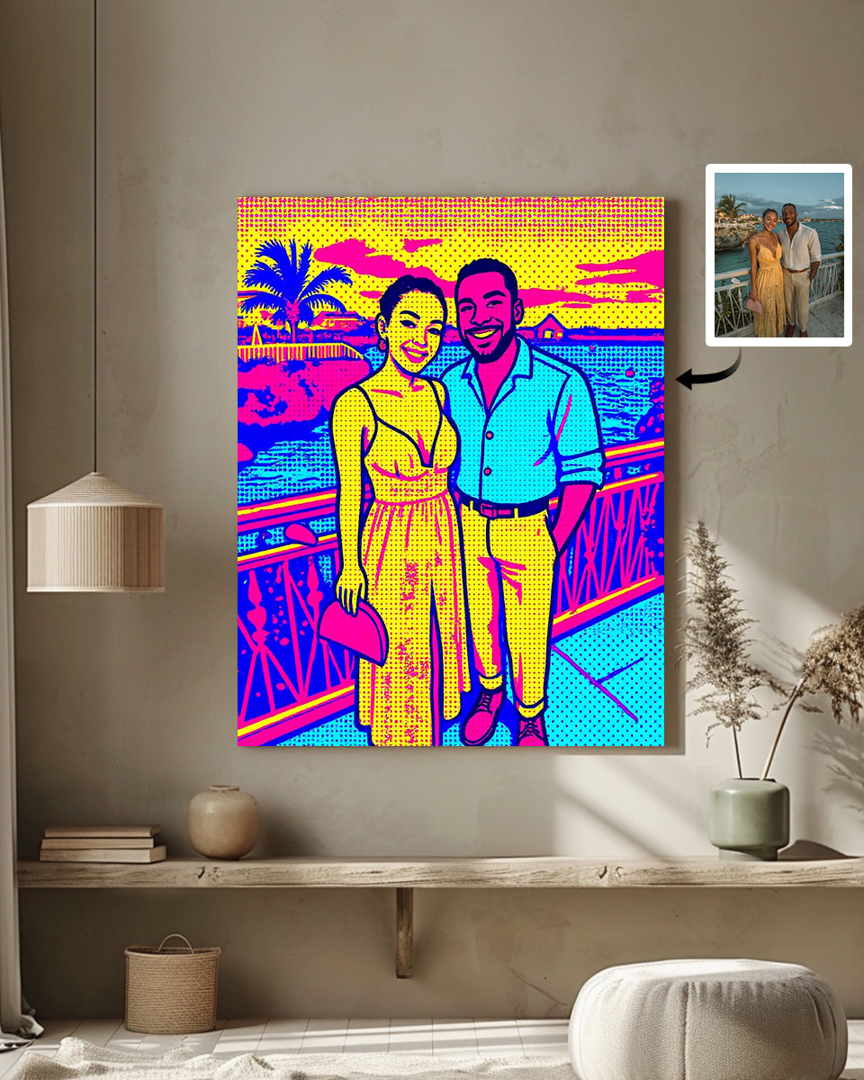AI Pop Art Style Art From Your Photo - Custom Paint by Numbers